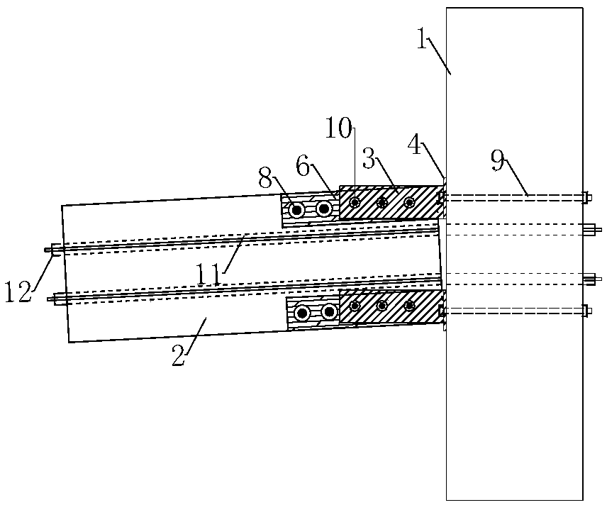 Self-resetting prefabricated concrete beam-column joint device capable of replacing top-bottom frictional energy consuming device