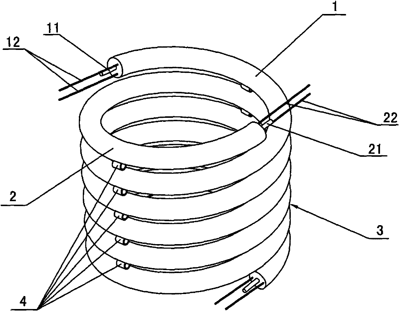 Double-helix energy saving lamp