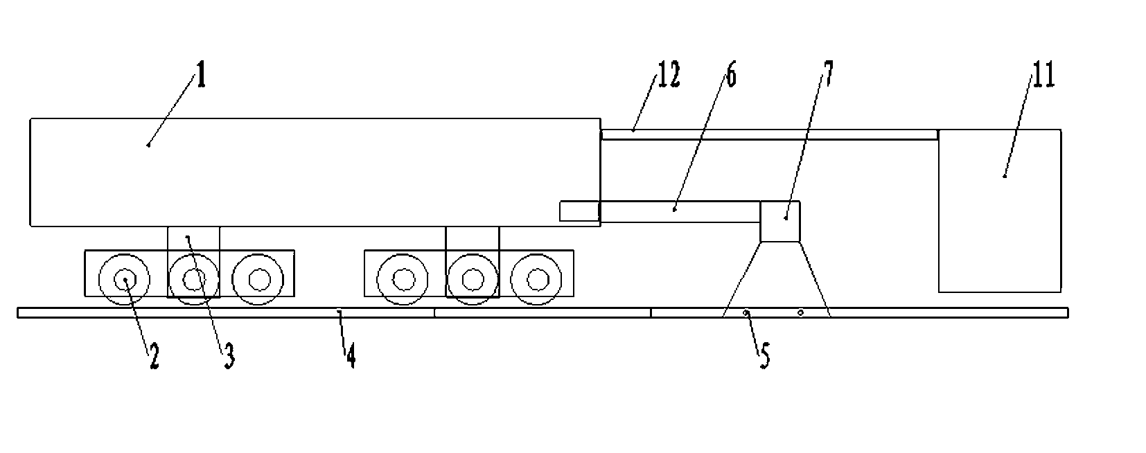 Roller guide rail station-passing construction method of whole shield machine