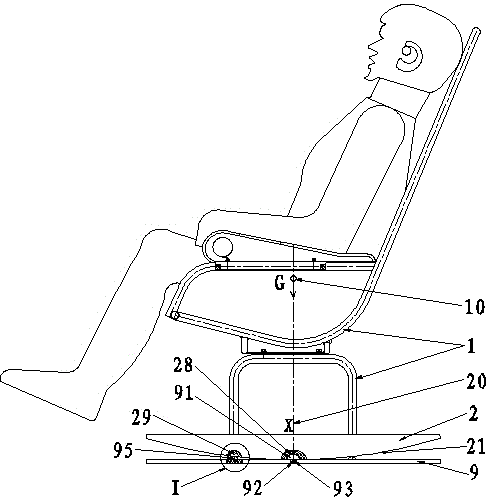 Automatic deviation-correction multi-turn swing chair