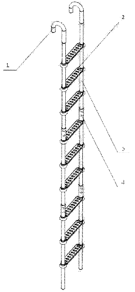 Folding high-rise escape ladder