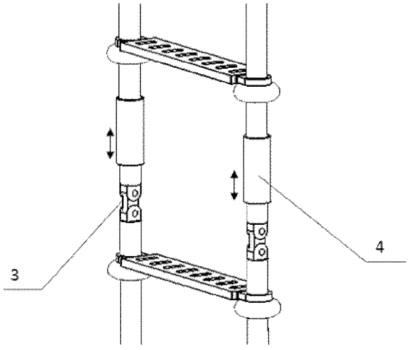 Folding high-rise escape ladder