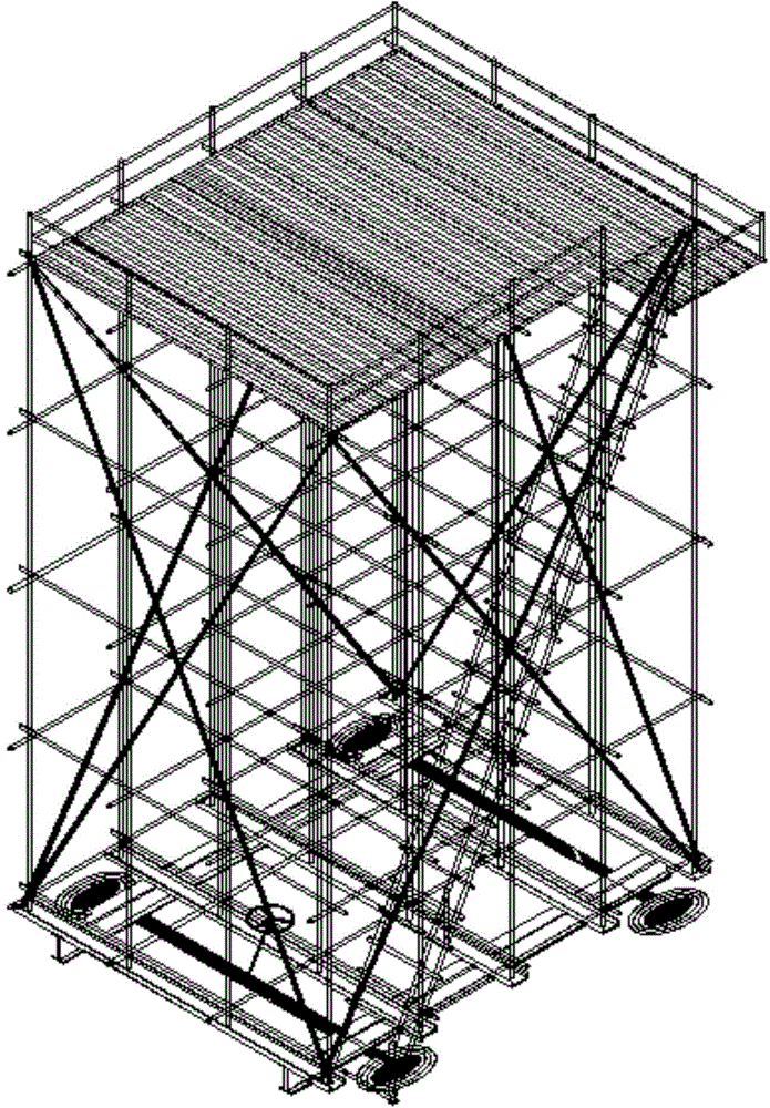 Detachable type movable scaffold platform