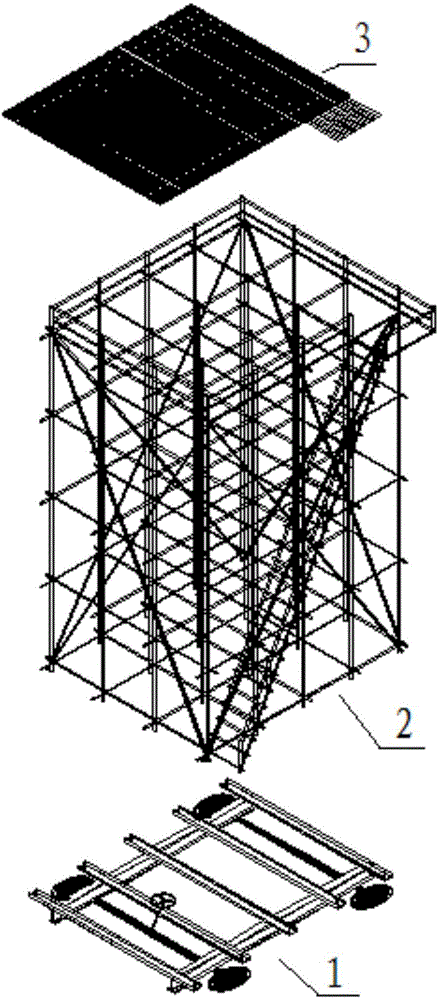 Detachable type movable scaffold platform