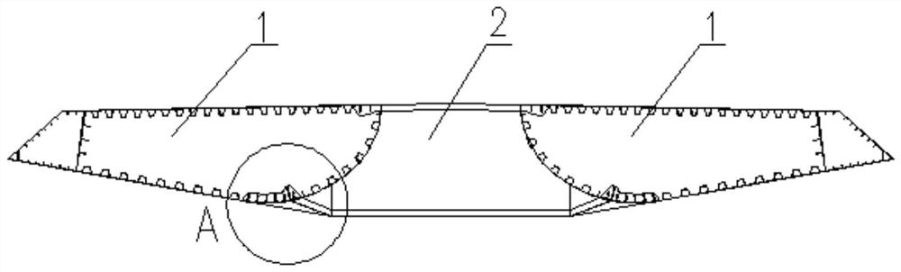 A split type arc bottom steel box girder
