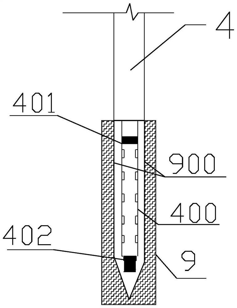 Filling device and method for abandoned air-raid shelter in pile foundation construction site