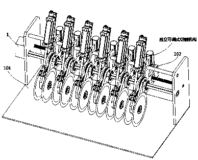 Independent adjustable cutting mechanism and intelligent pearl wool dividing machine