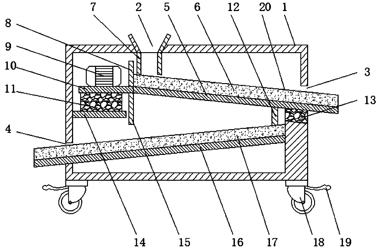 Fine sand screening device for civil engineering