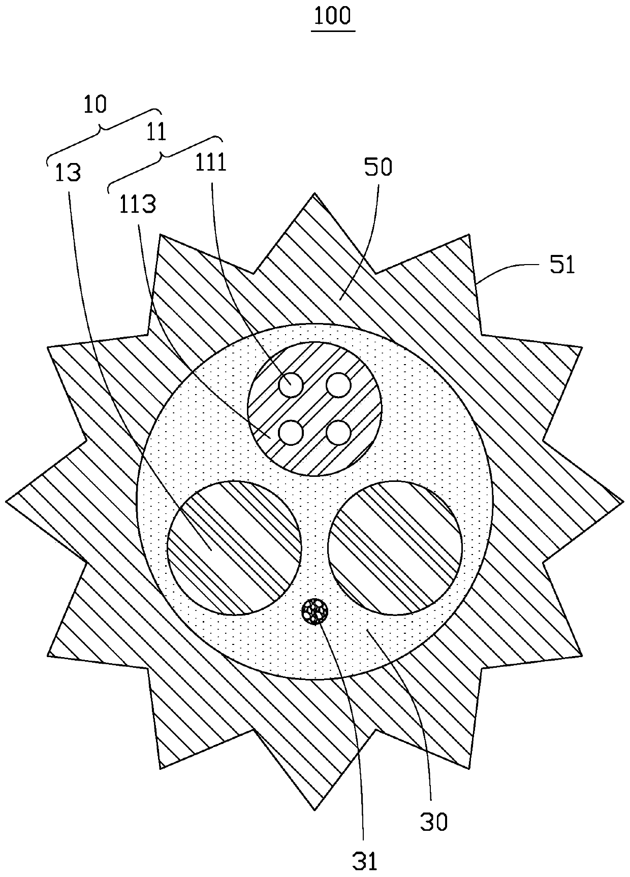 Air-blowing micro-cable and preparation method thereof