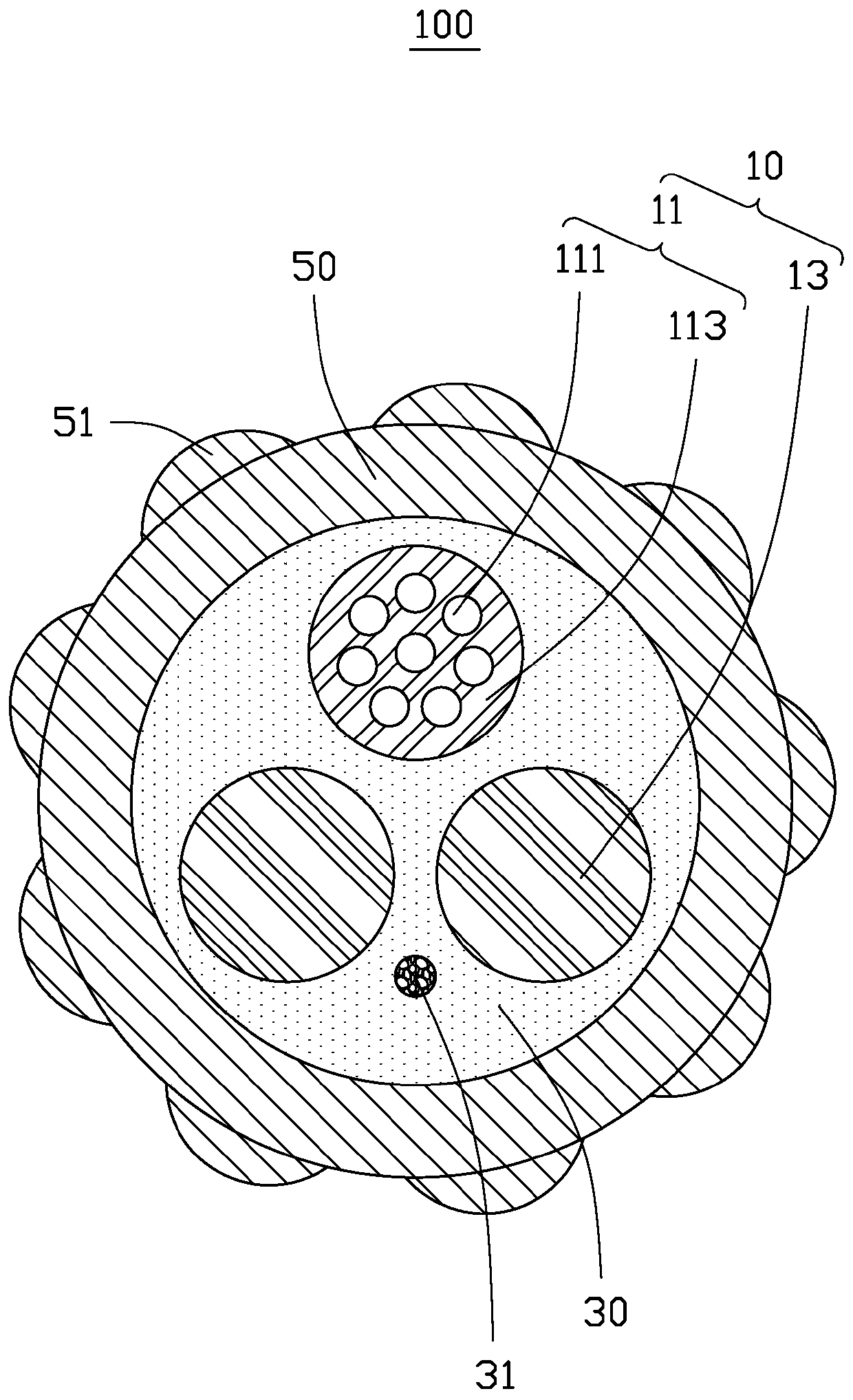 Air-blowing micro-cable and preparation method thereof