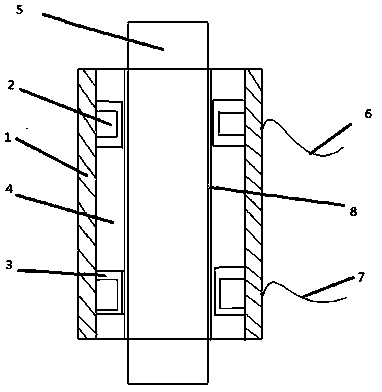 Steel wire rope magnetic memory on-line detection device