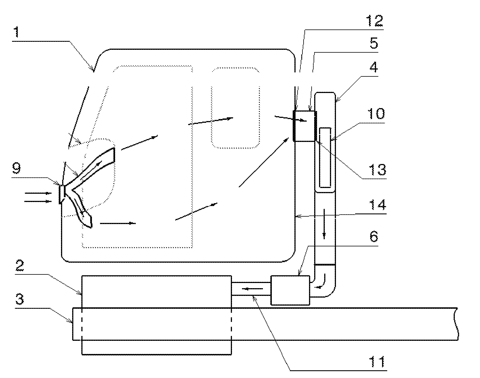 Natural air ventilation system for a vehicle cab