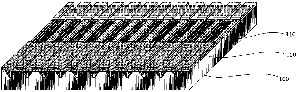 A micron line array photodetector and its preparation method