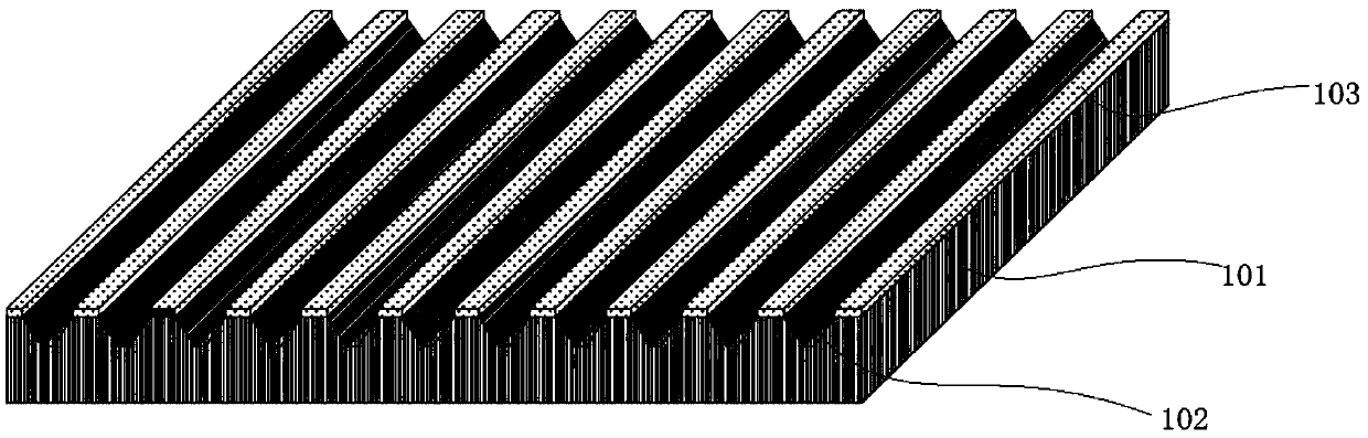 A micron line array photodetector and its preparation method