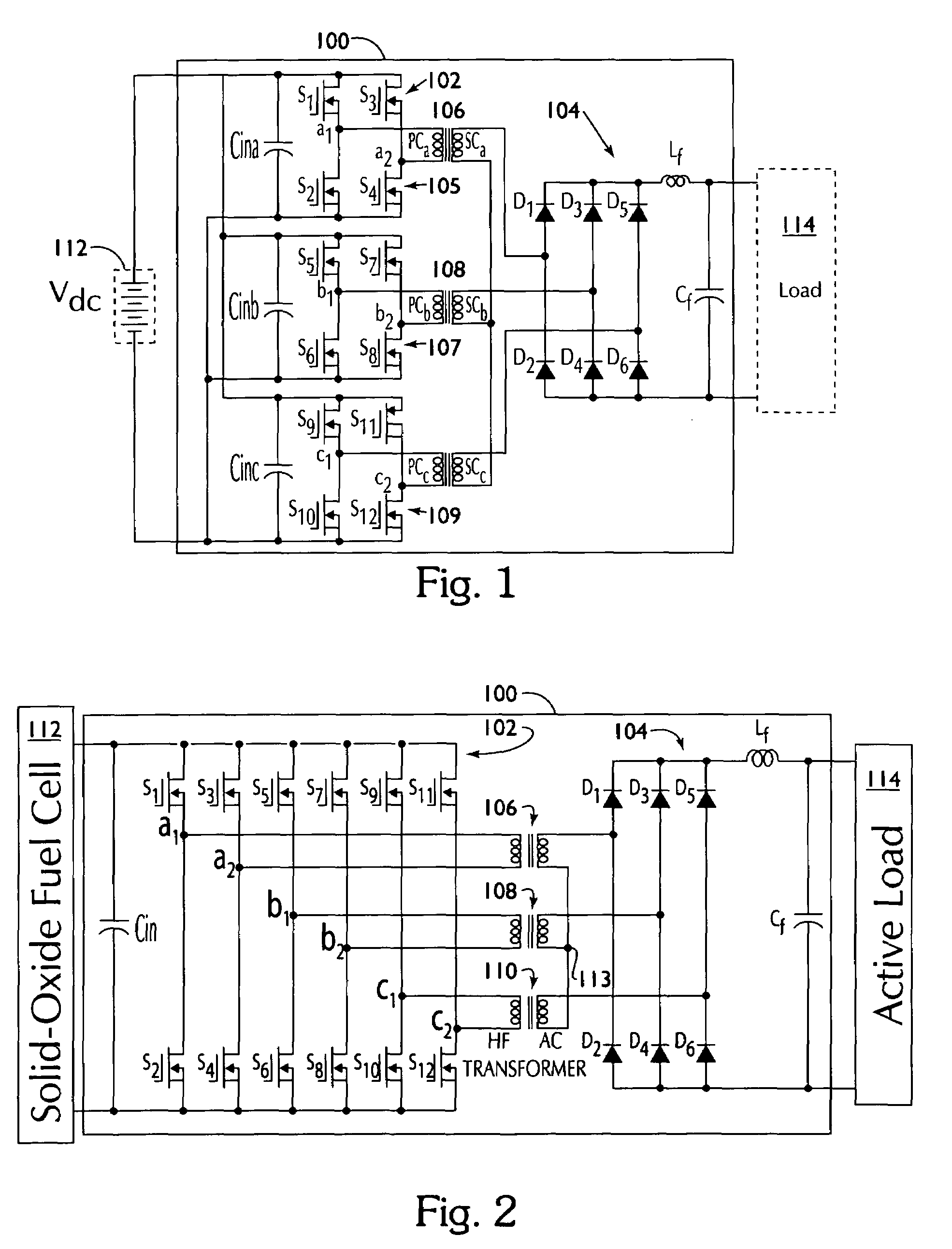 Multiphase soft switched DC/DC converter and active control technique for fuel cell ripple current elimination