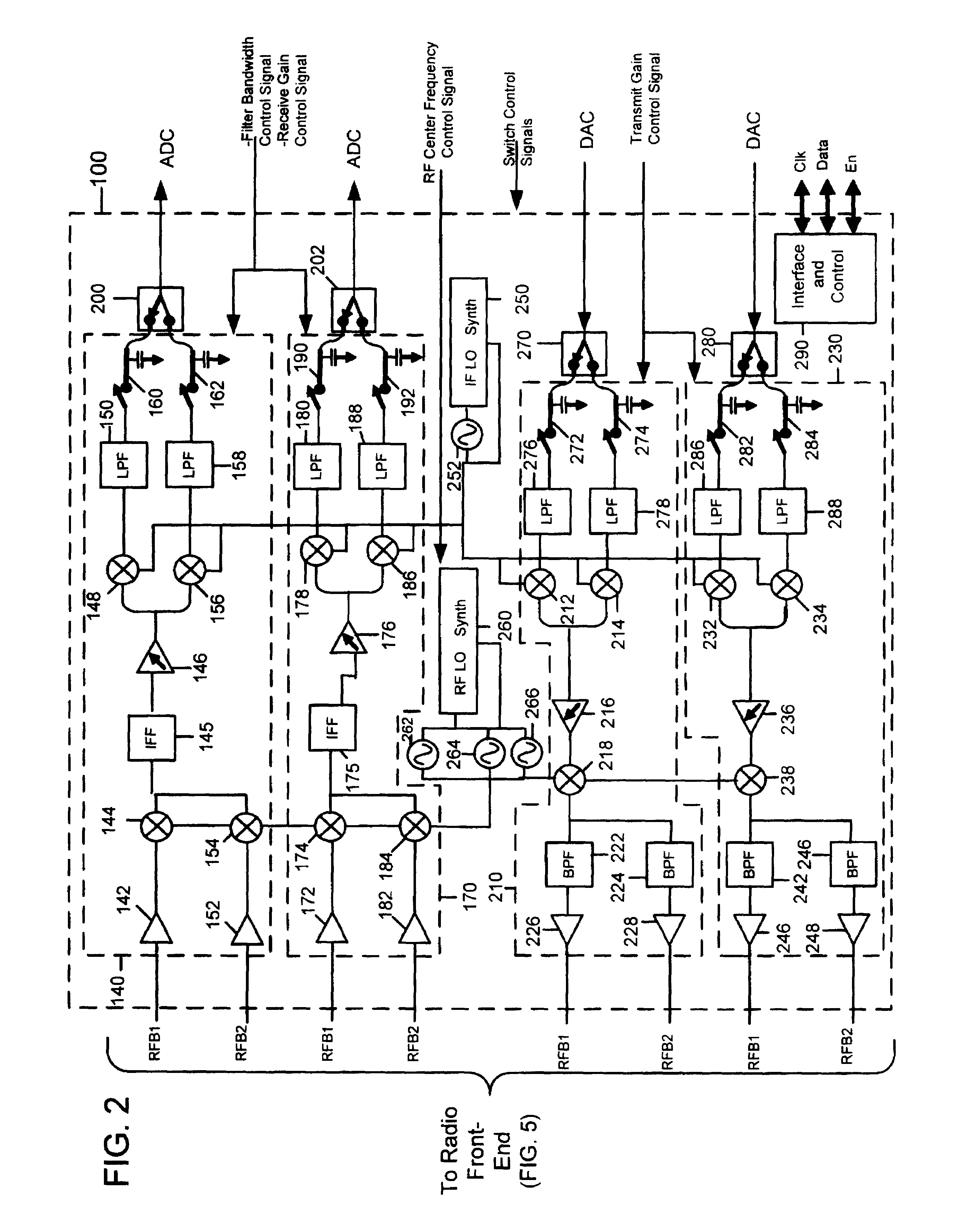 Multiple-input multiple-output radio transceiver