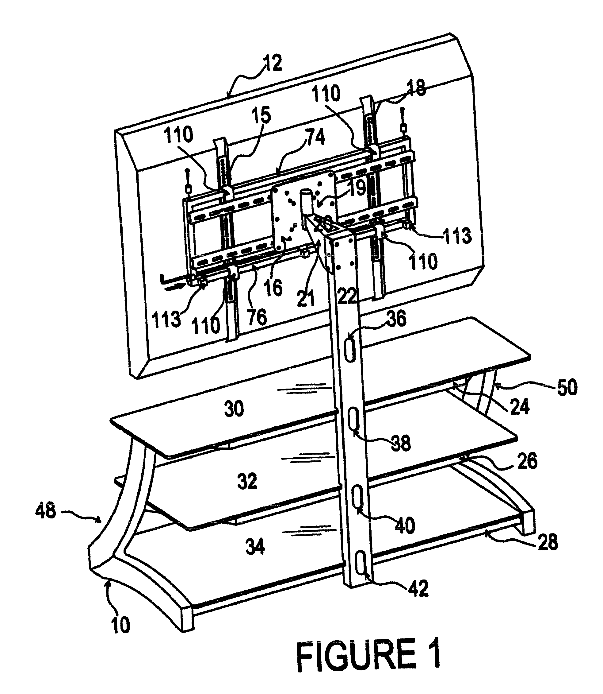 Television support and mounting kit