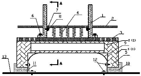 Adjustable damping device for ship base