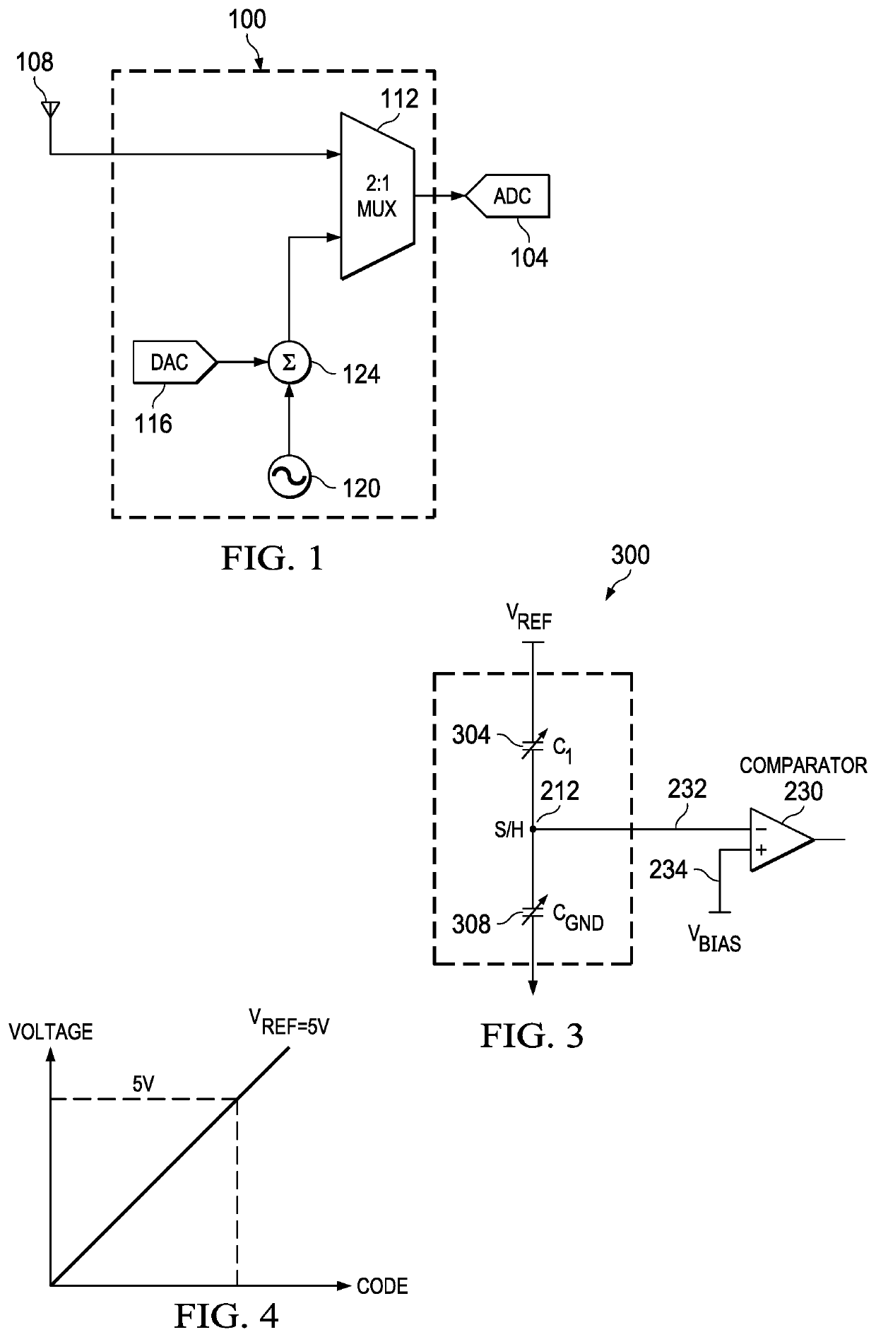 Analog to digital (A/D) converter with internal diagnostic circuit