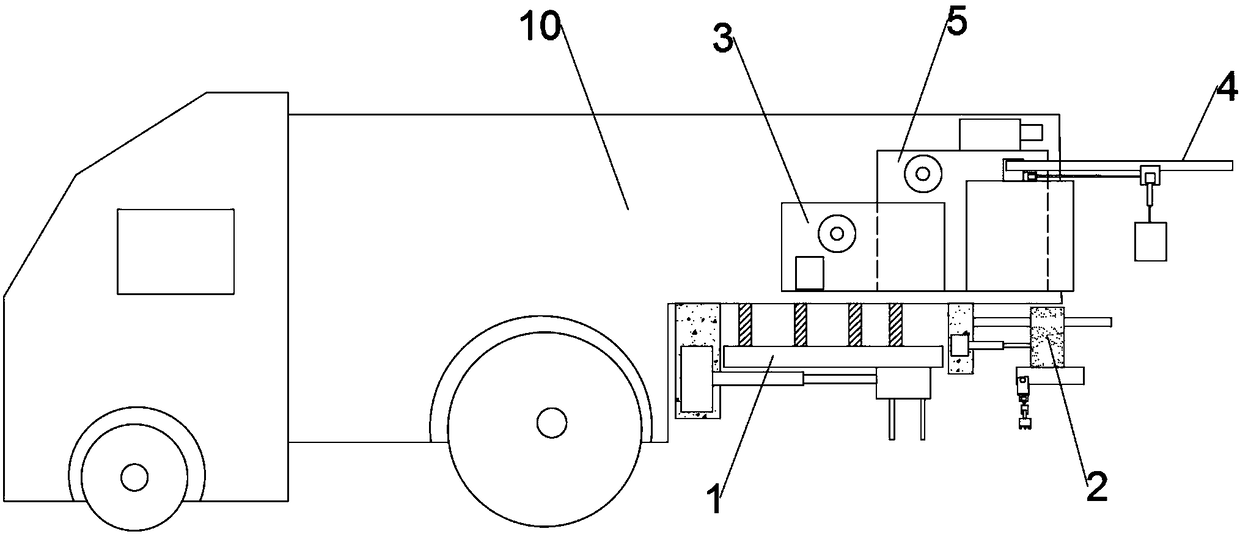 Dredging vehicle for cleaning municipal sewer stones