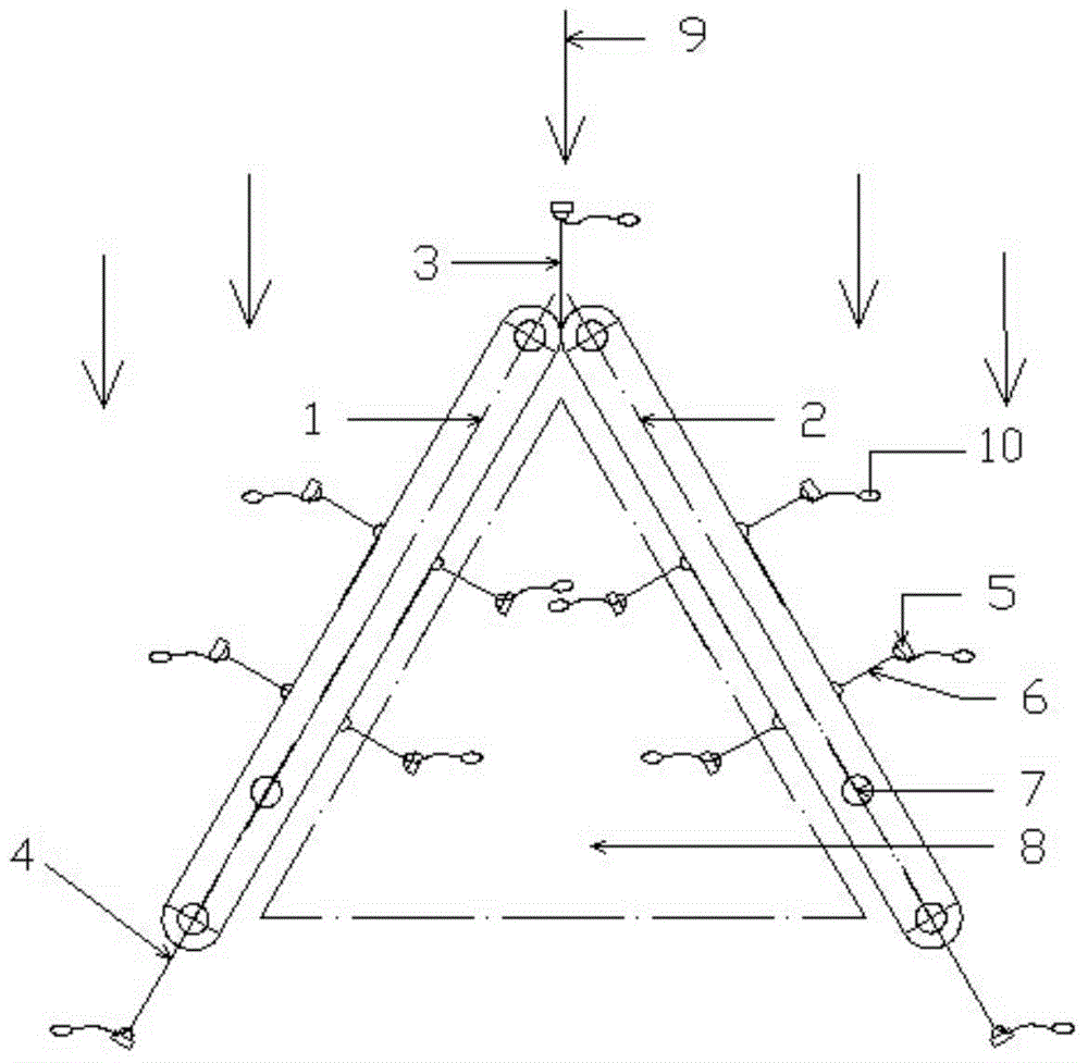 Construction technology of movable flexible floating type breakwater