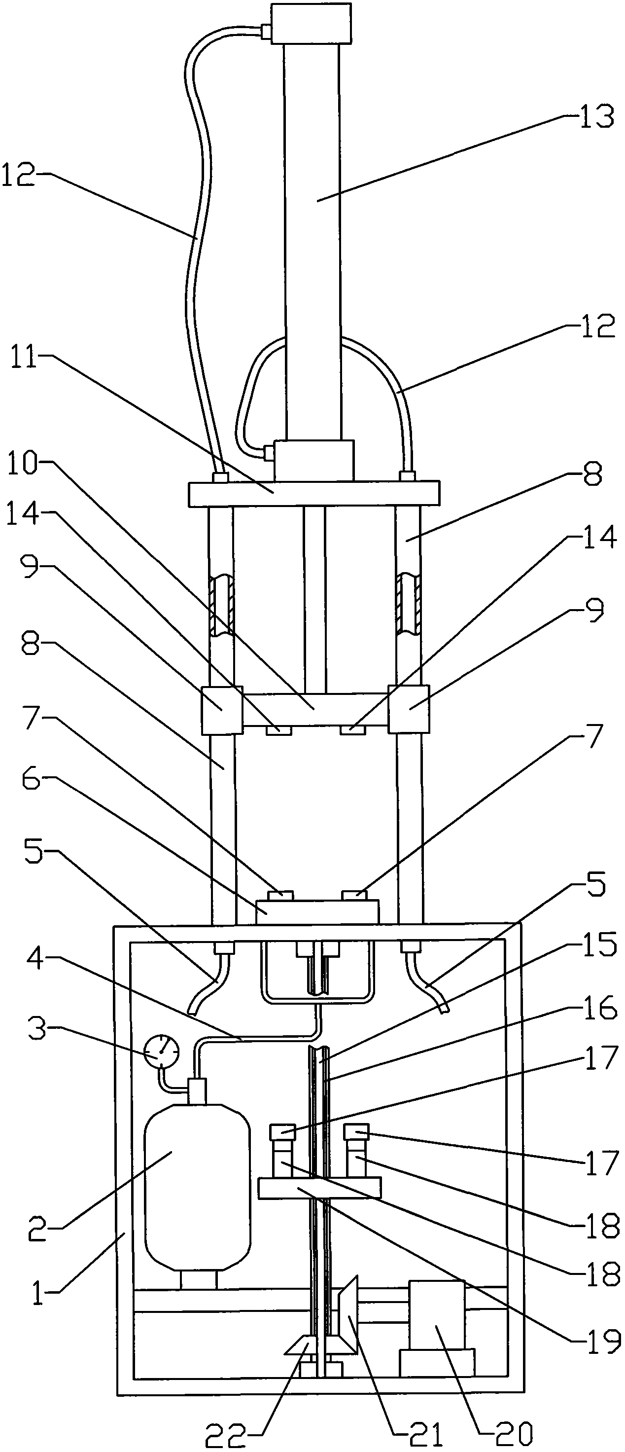 Gas spring automatic aerator