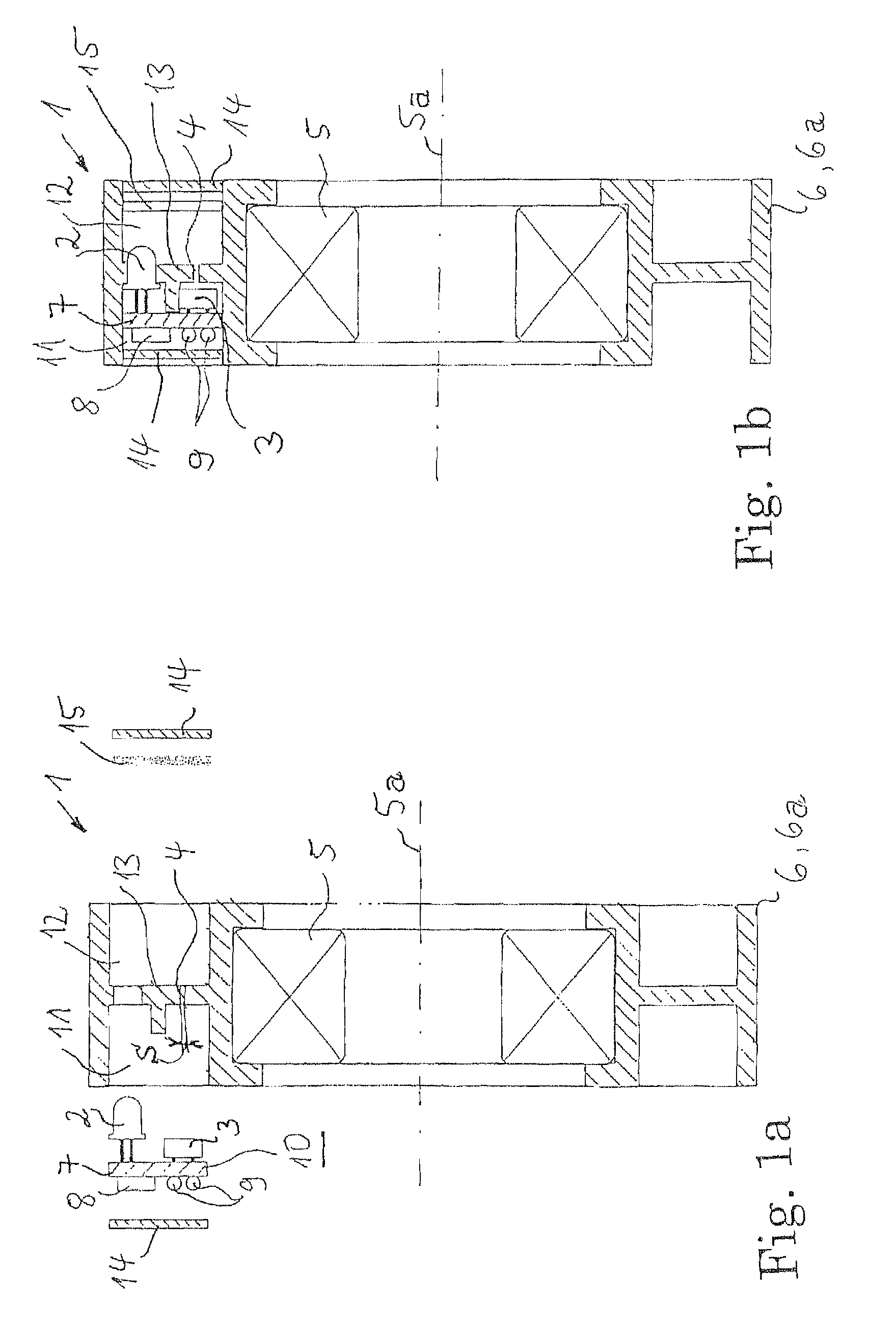 Measuring device for detecting stresses of a bearing arrangement