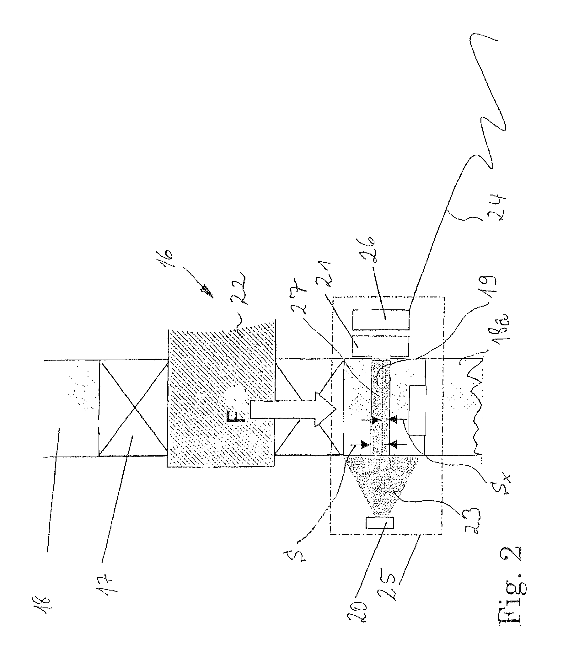 Measuring device for detecting stresses of a bearing arrangement
