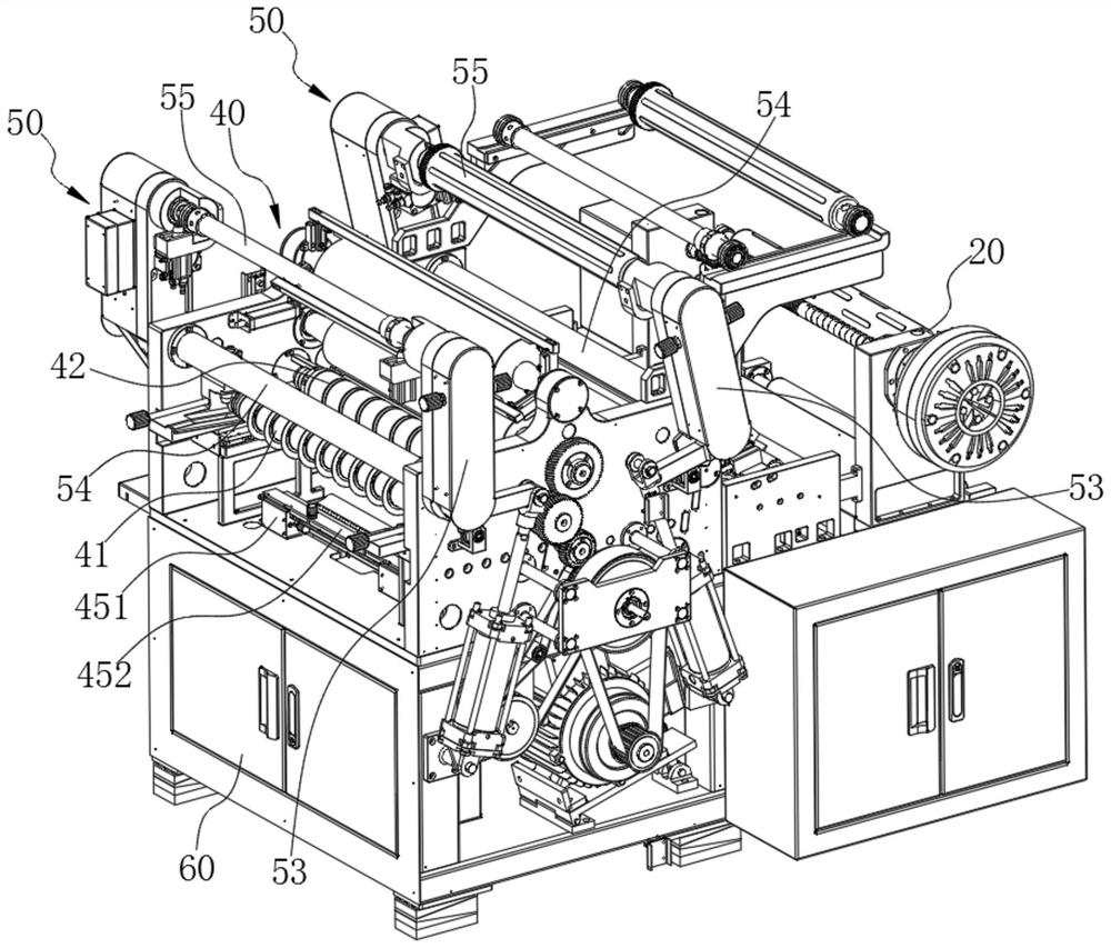 Winding mechanism and material splitting machine