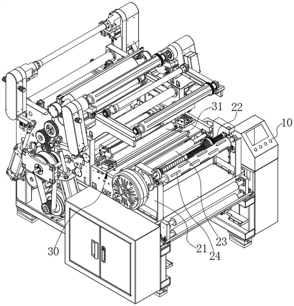 Winding mechanism and material splitting machine