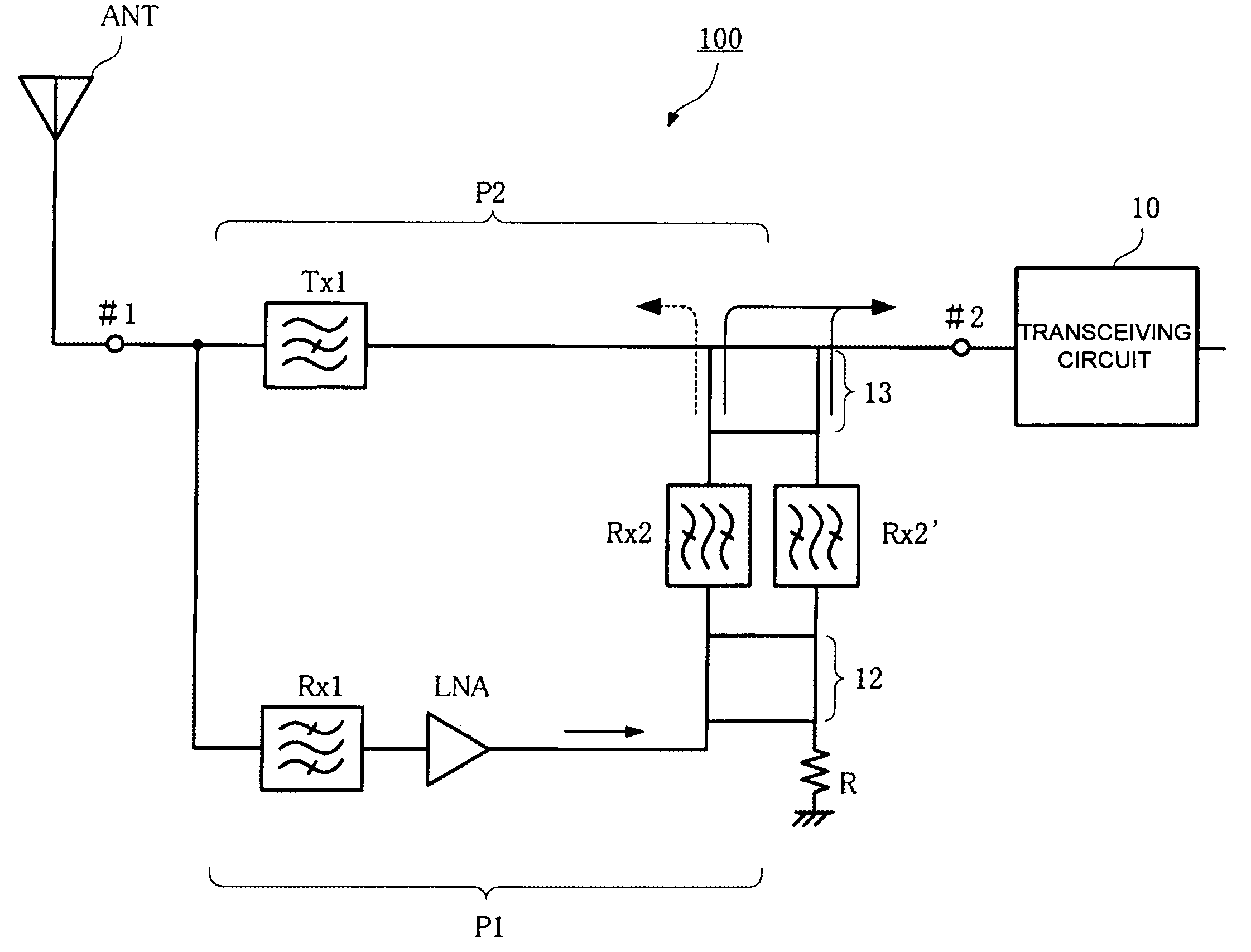 Transmitting/receiving filter device and communication device