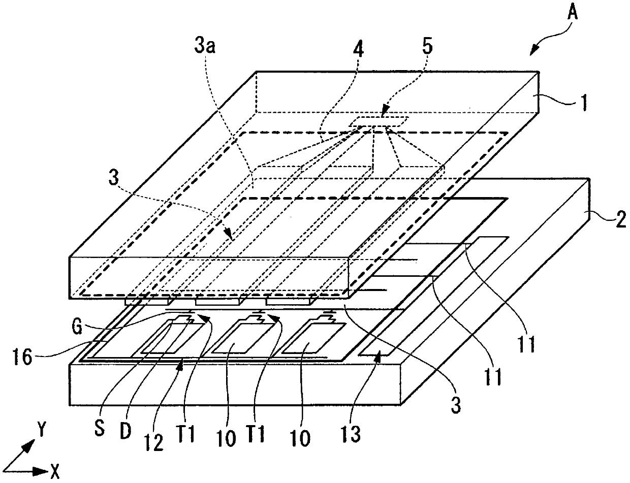 Display device, and method for producing array substrate for display device