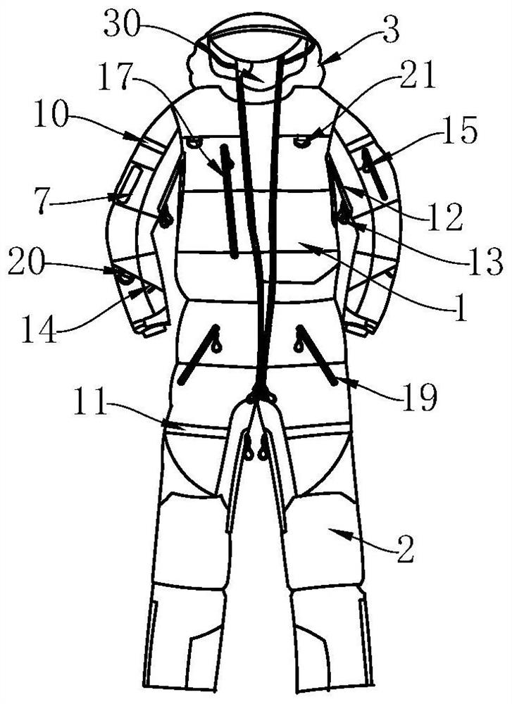 Multifunctional mountaineering suit