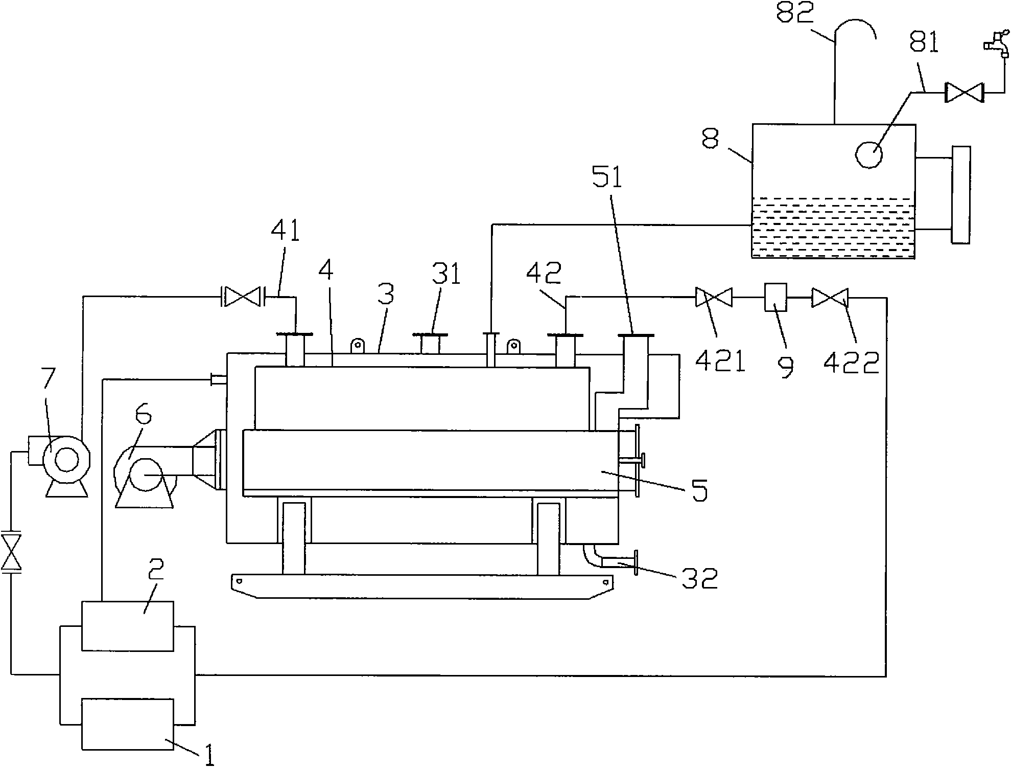 Heat energy circulating system of coating production line