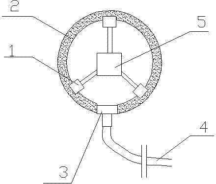 Underwater air charging device of culture pond