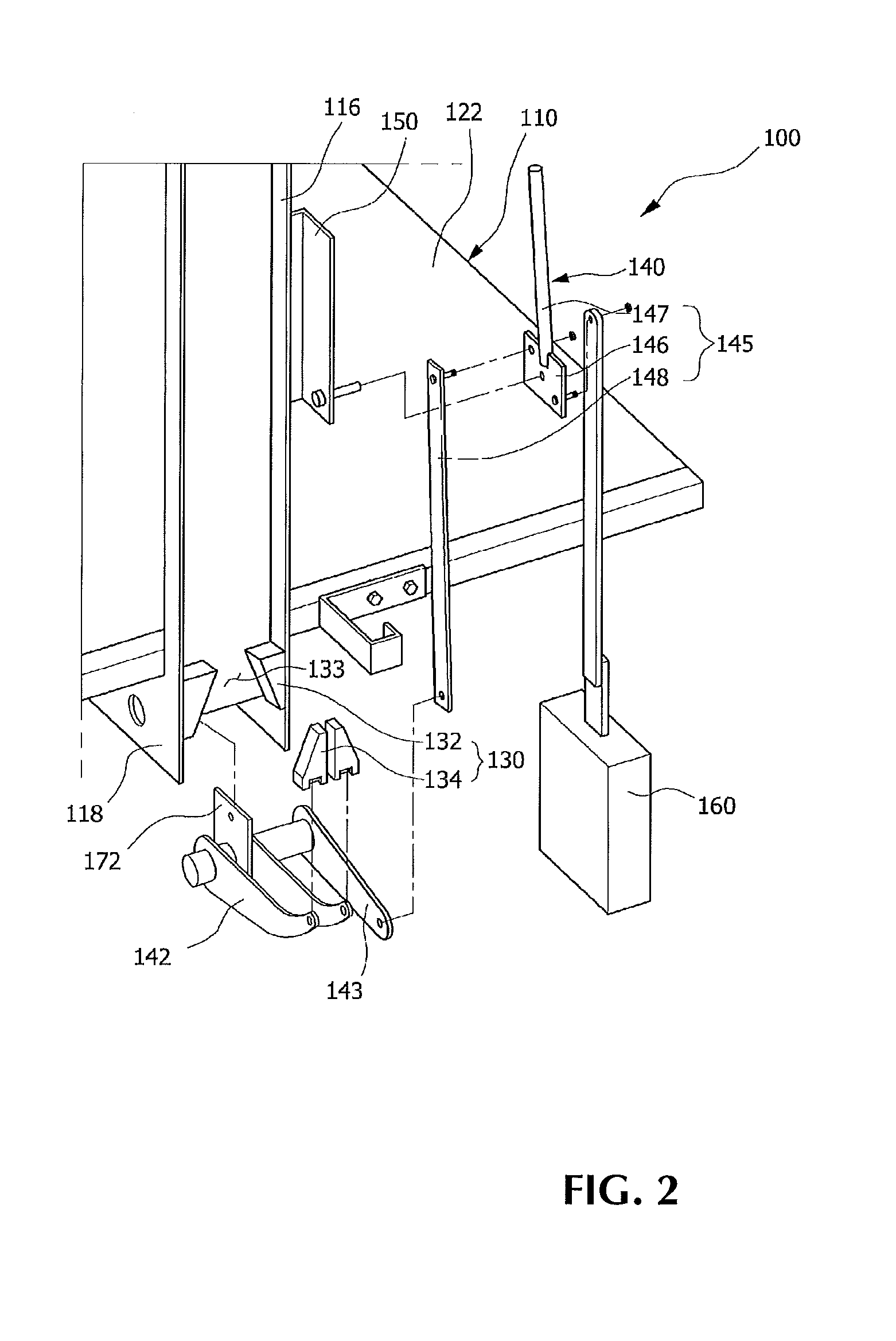 Emergency stop device with attached hand brake system