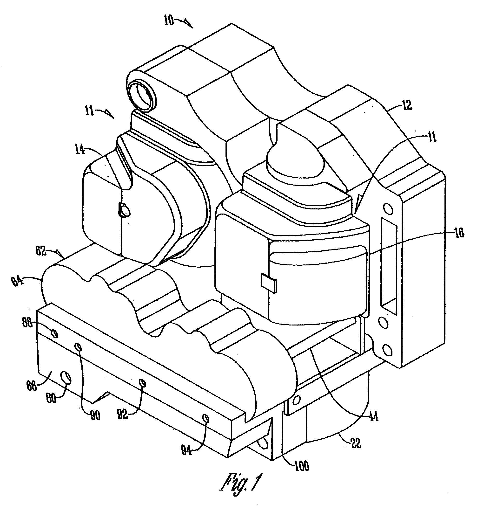 A bent axis hydrostatic module with multiple yokes