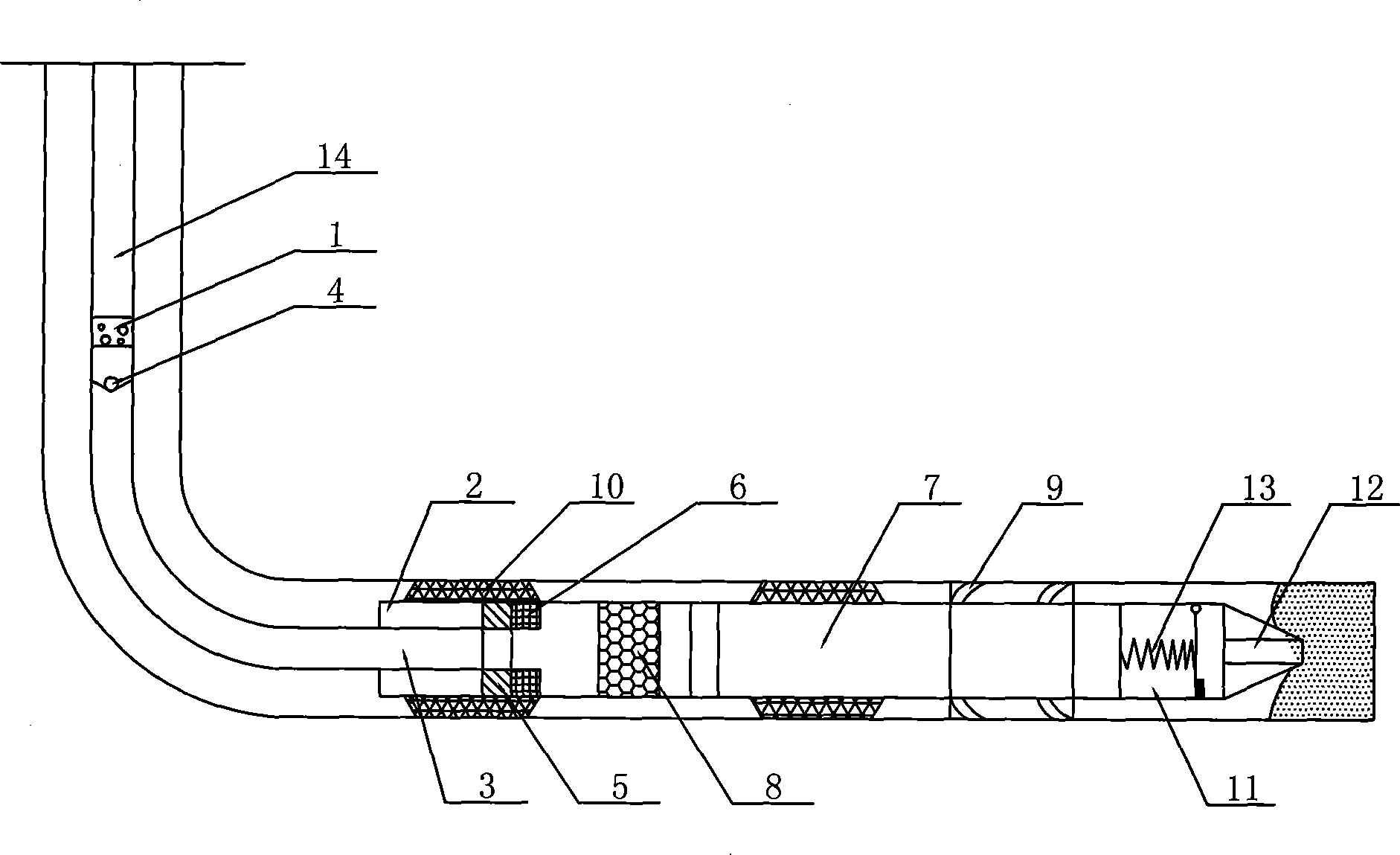 Oil well sand-pumping device as well as sand-pumping method thereof