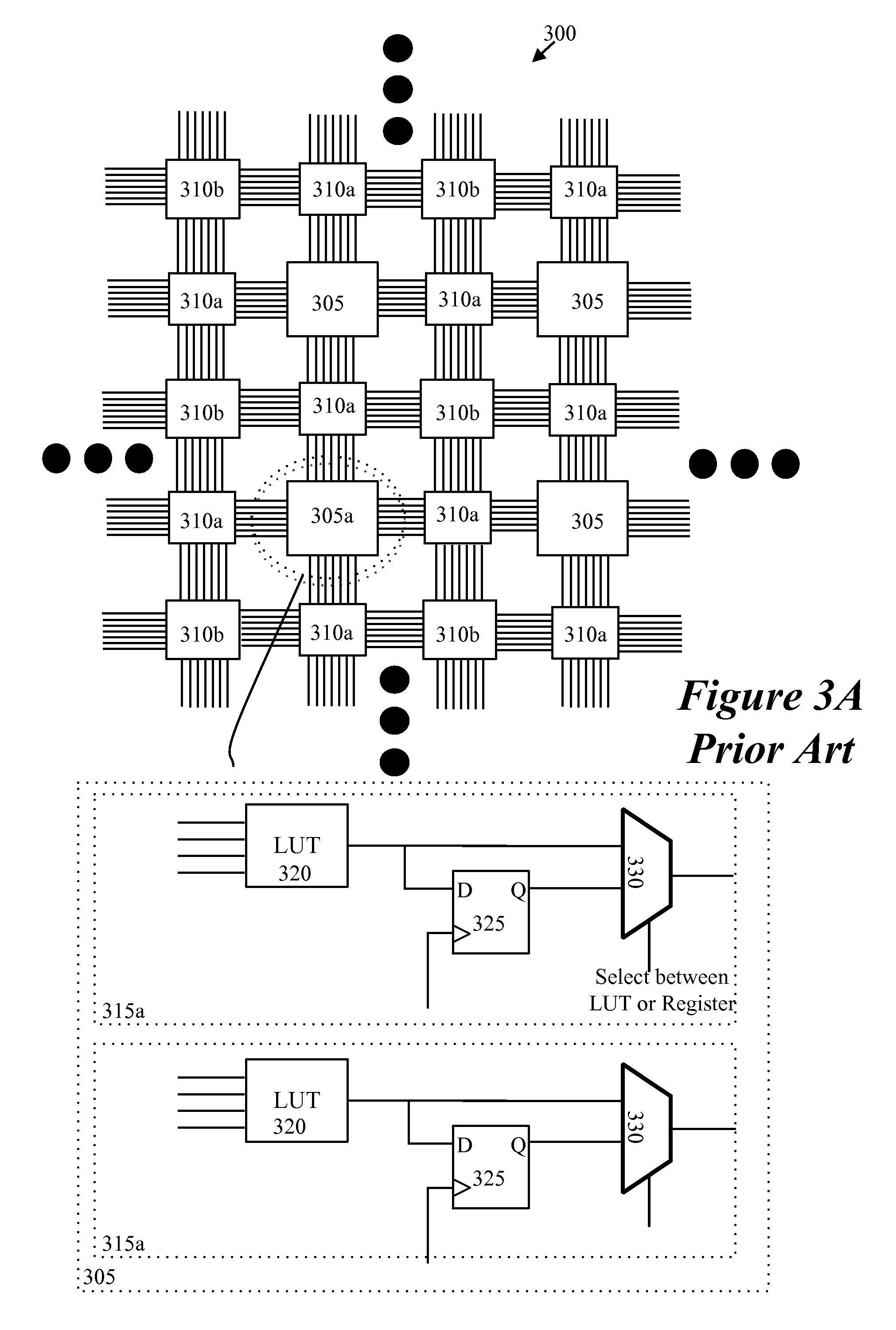 Configurable IC having a routing fabric with storage elements