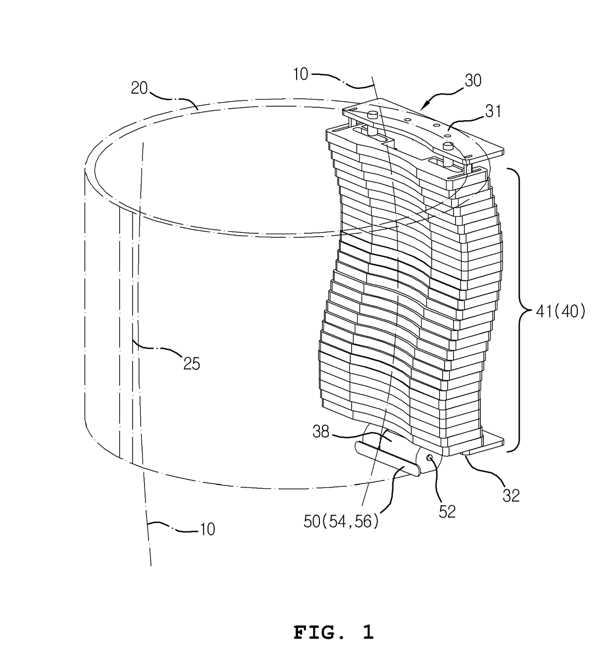 Sequential compression massage device using stacked member
