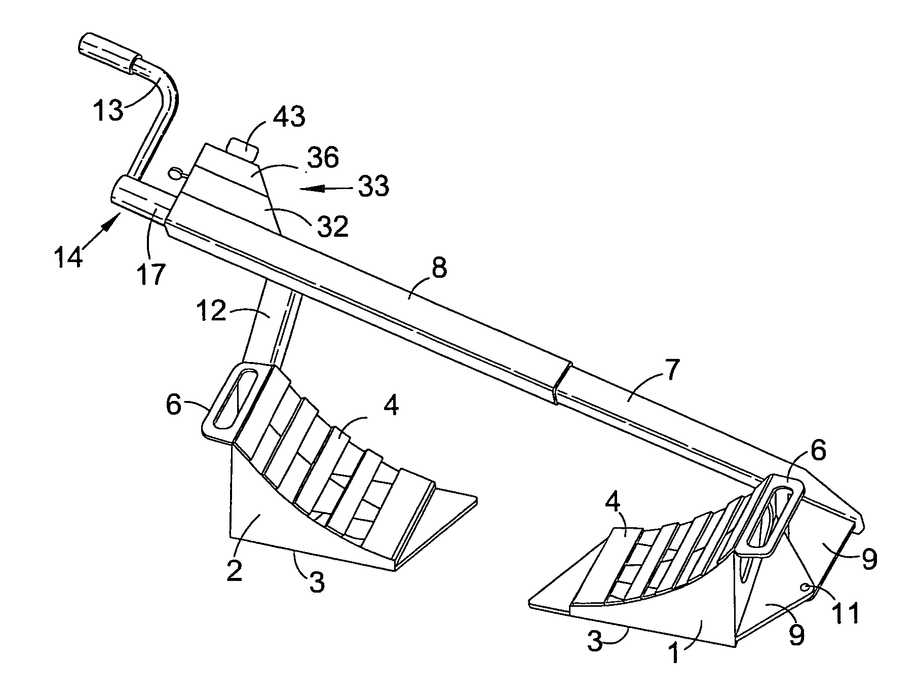 Device for immobilizing a vehicle