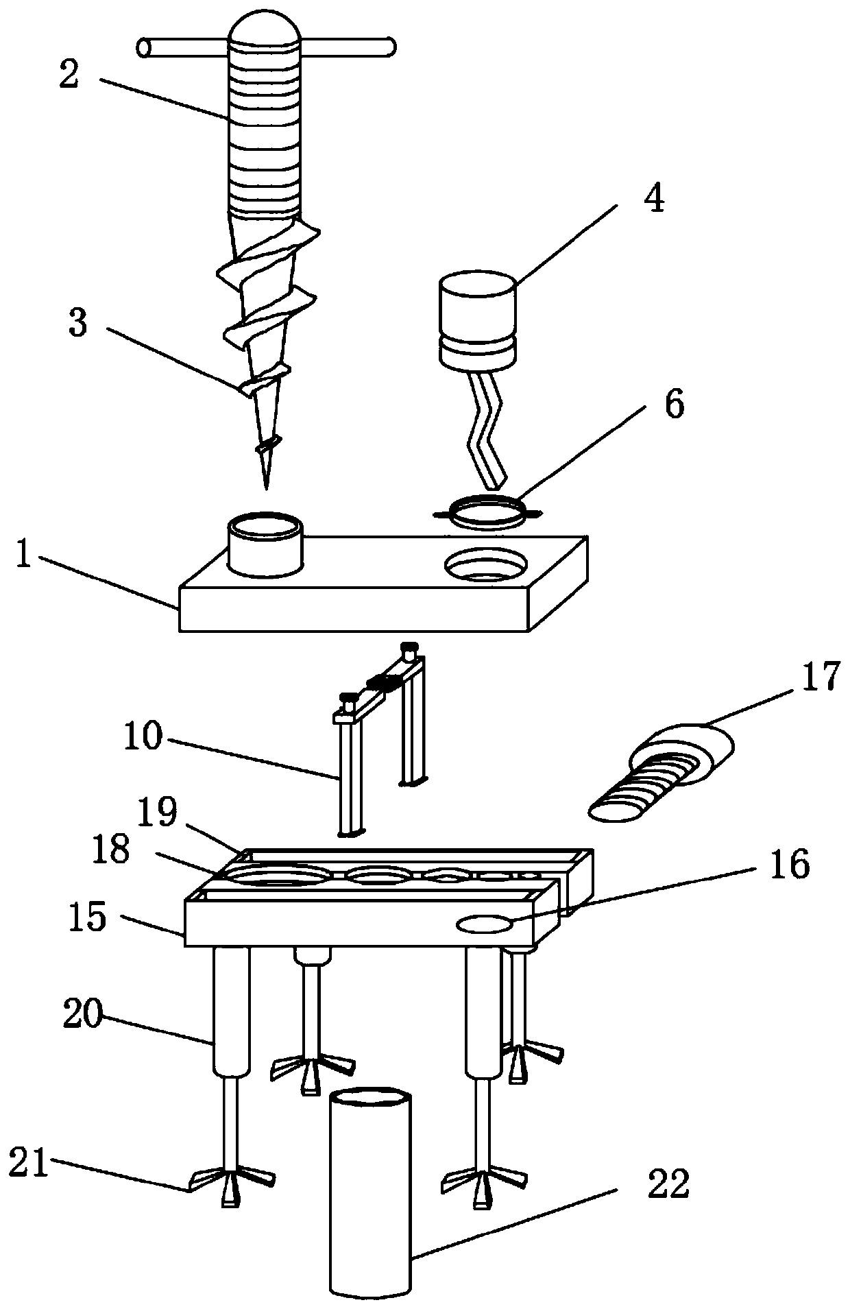 A hole-enlarging processing device for air-conditioning refrigeration copper pipes