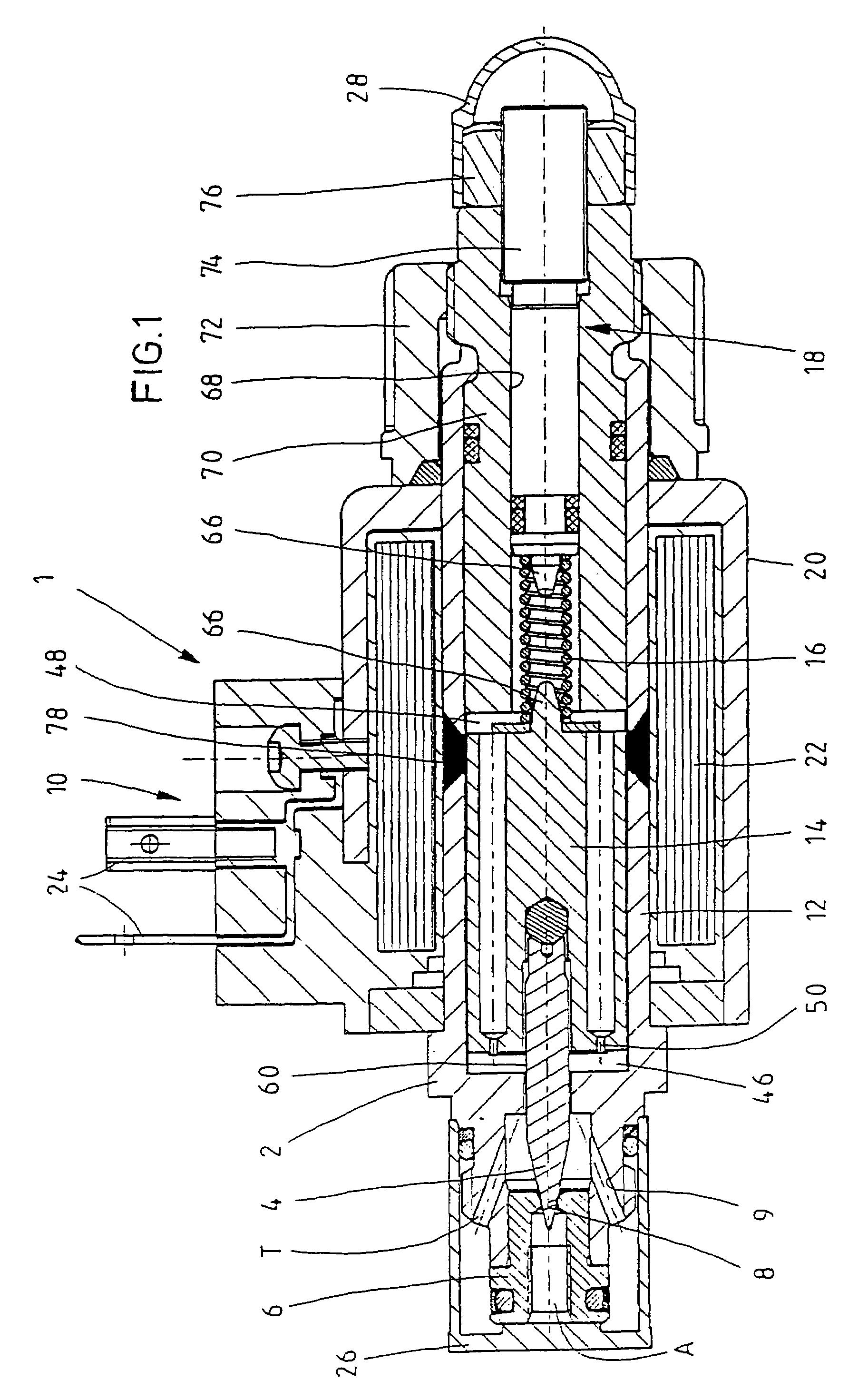 Directly controlled proportional pressure limiting valve