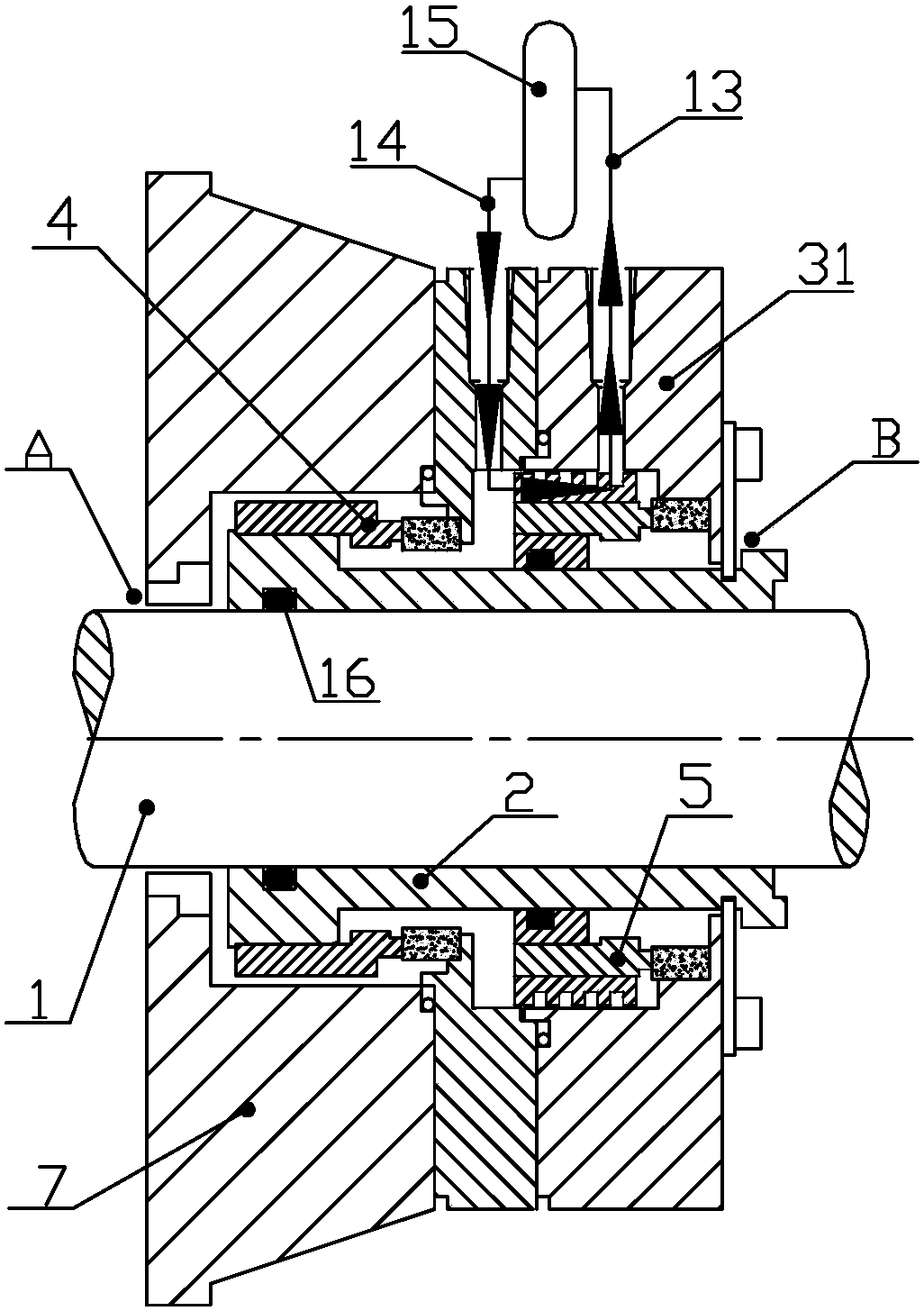 High pressure washdown system with multiple sets of mechanical seals