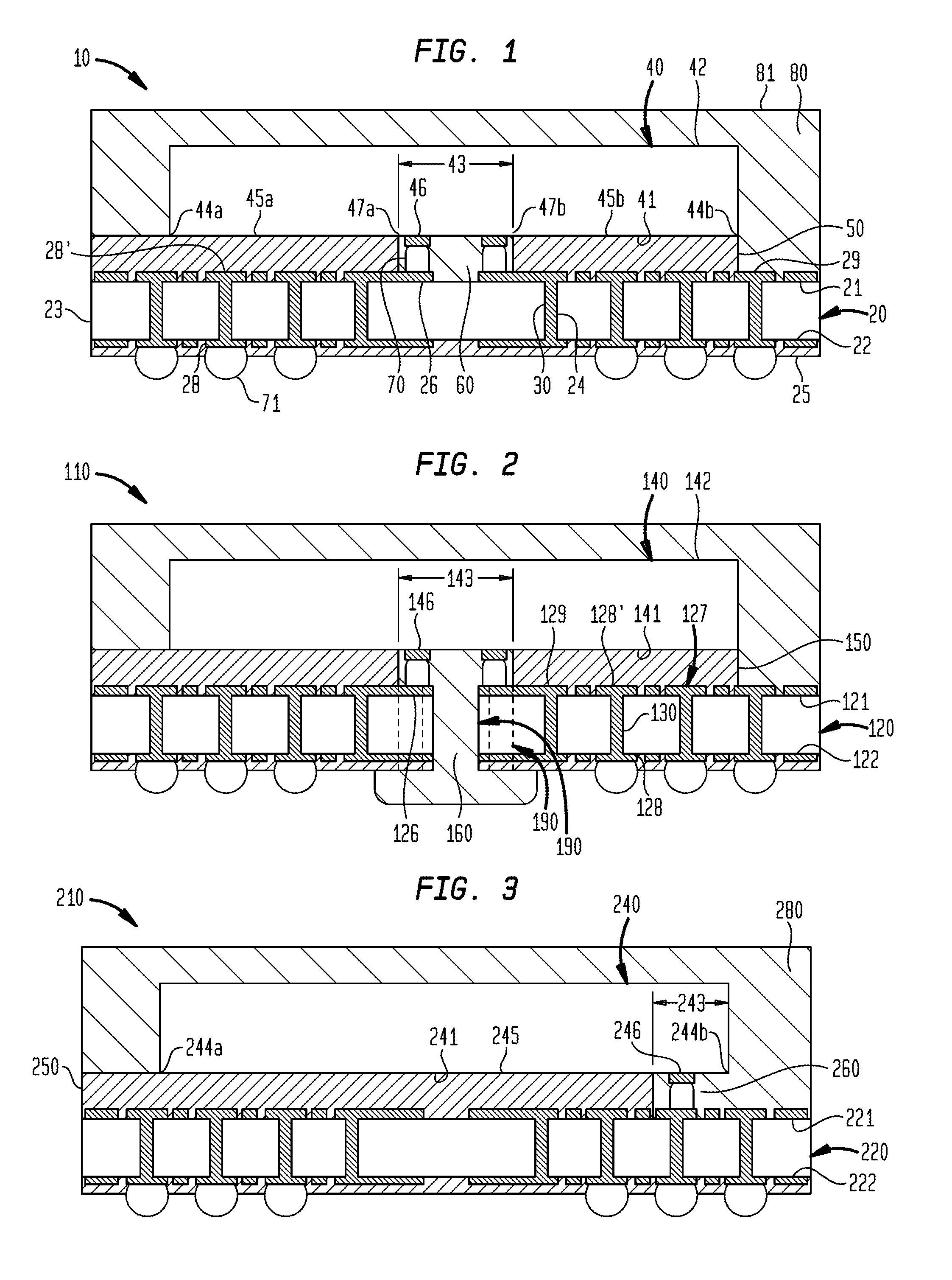 Flip chip package for DRAM with two underfill materials