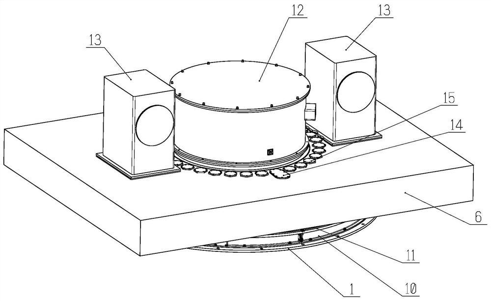 A vehicle-mounted antenna turntable with low body profile