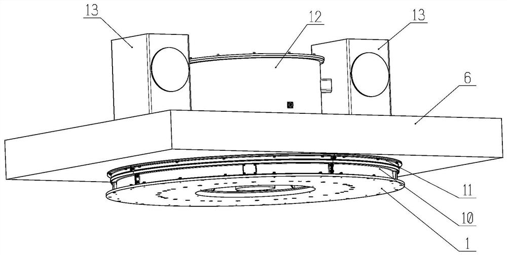 A vehicle-mounted antenna turntable with low body profile