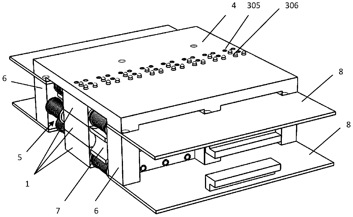 Electromagnetic braille point display device driven by plurality of layers of push-pull rods