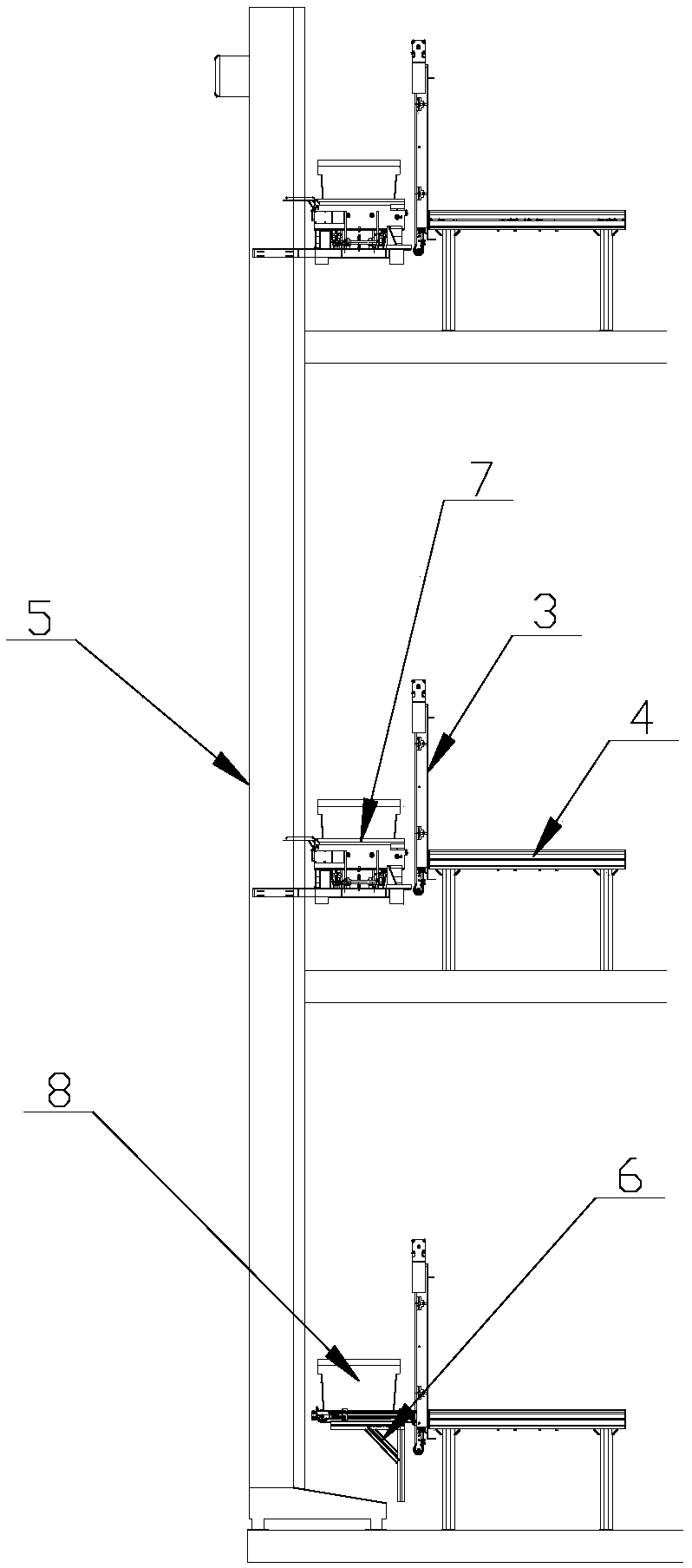 Hospital logistics conveying system