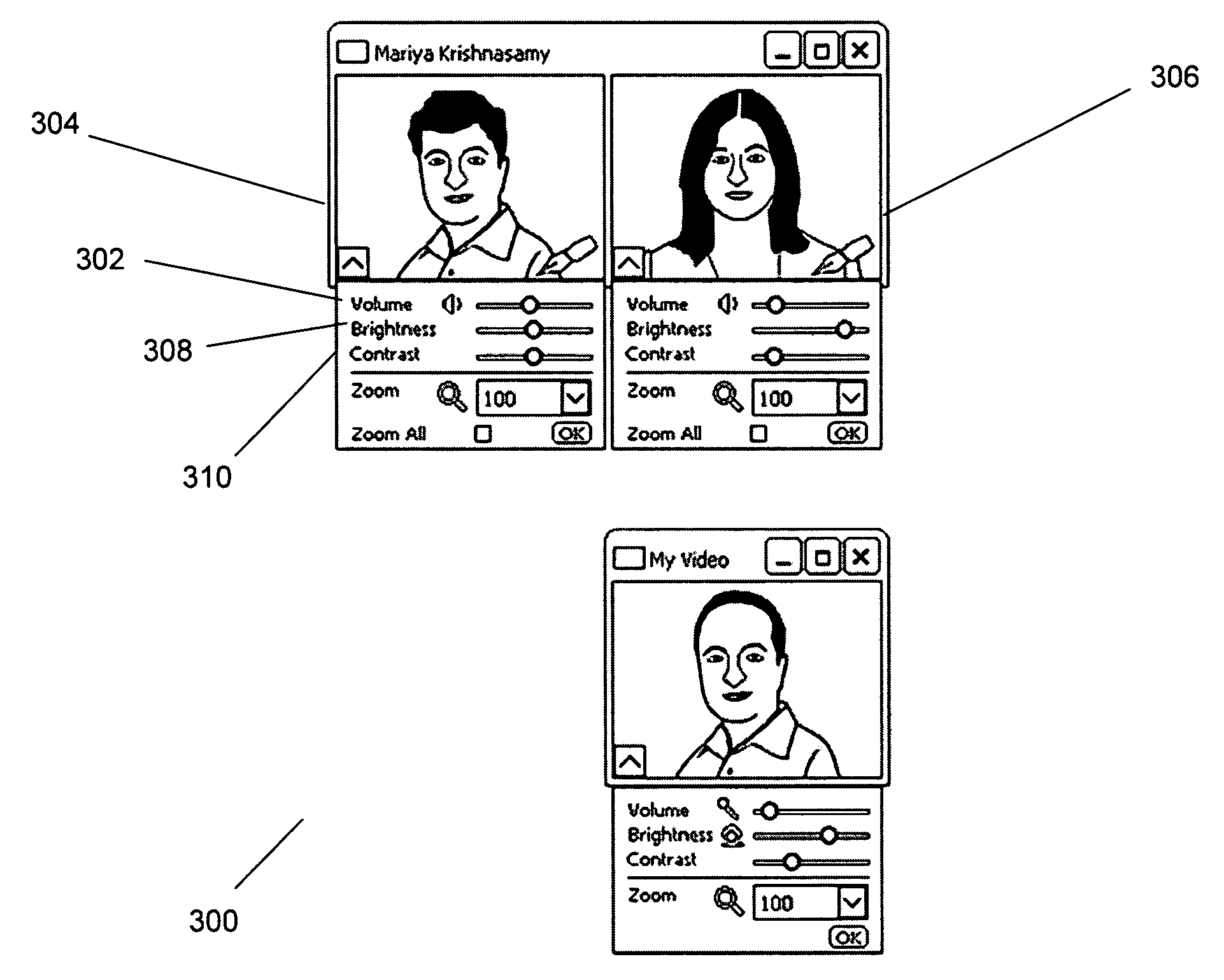 Individual Adjustment of Audio and Video Properties in Network Conferencing